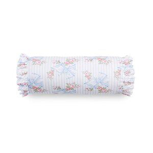 LoveShackFancy Ruffle Bolster Pillow - Pastel Blue